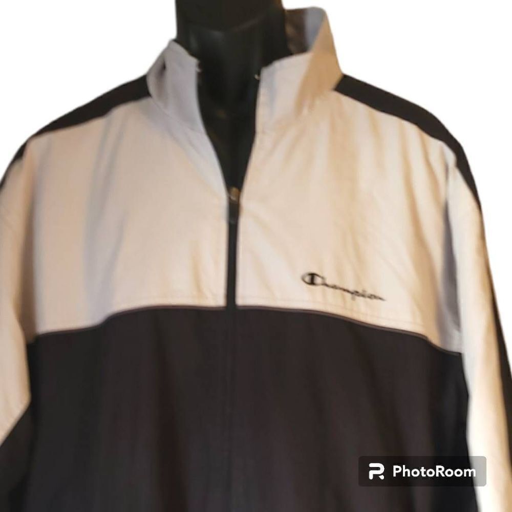 Vintage Champion Men’s Color Block Full Zip Windbreaker Size Large - Picture 2 of 5